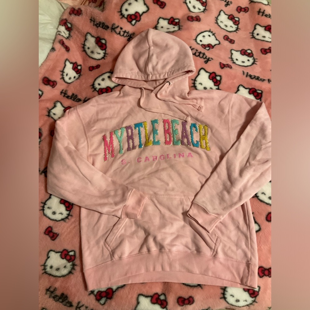Beach exclusive preppy pink sweatshirt